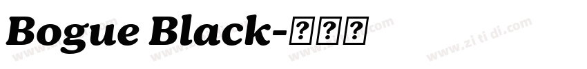 Bogue Black字体转换